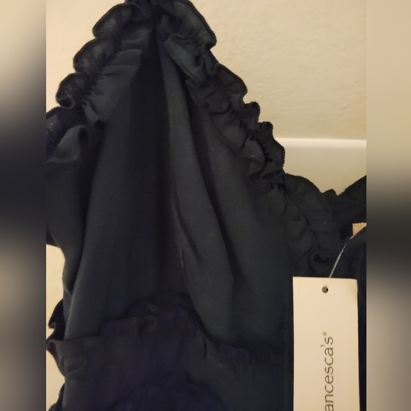 Francesca's Collections Black Ruffled Top - Picture 4 of 7